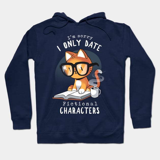 Fictional Characters - Smart Bookworm Cat - Funny Quote Hoodie by BlancaVidal